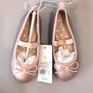 NWT Cat & Jack pink ballet flats size 7